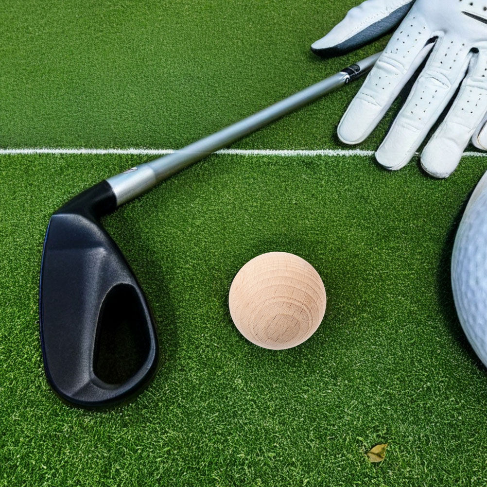 Croquet Set Lawn - Palla Rotonda in Legno Naturale 7,5cm,