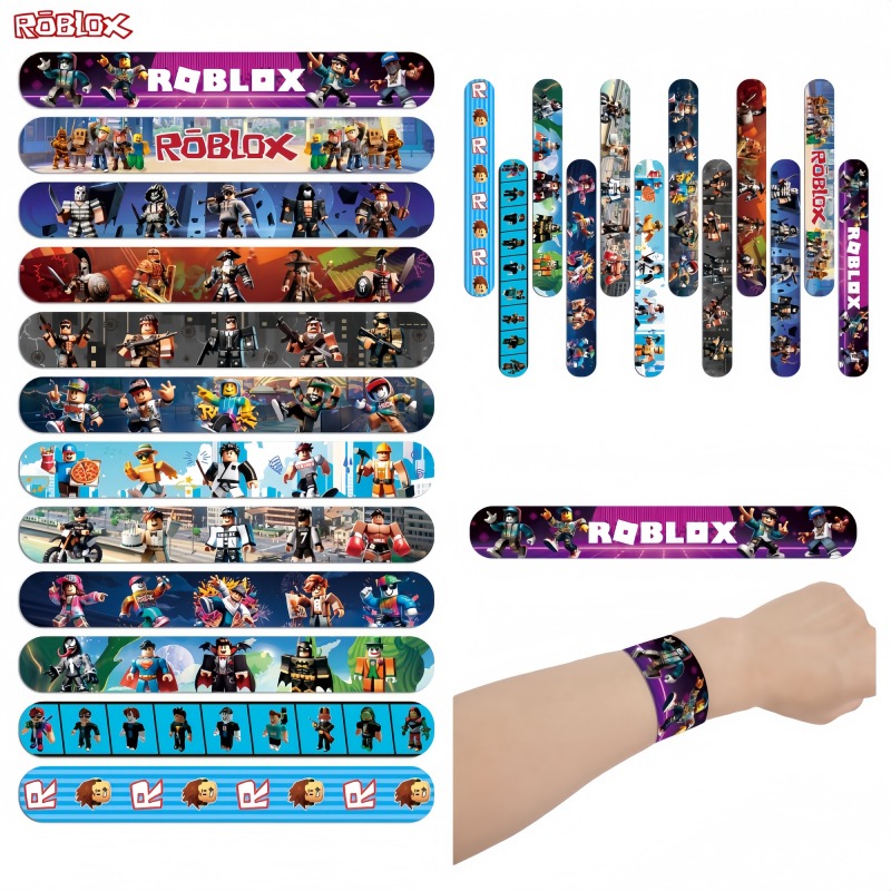 Party Games In Roblox - 12/24 Pezzi Braccialetti Elastici Roblox, Giocattoli