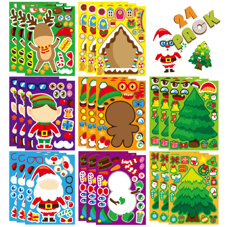 Party Games Instagram - Adesivi Puzzle Natalizi Kawaii, Giochi Fai-da-Te